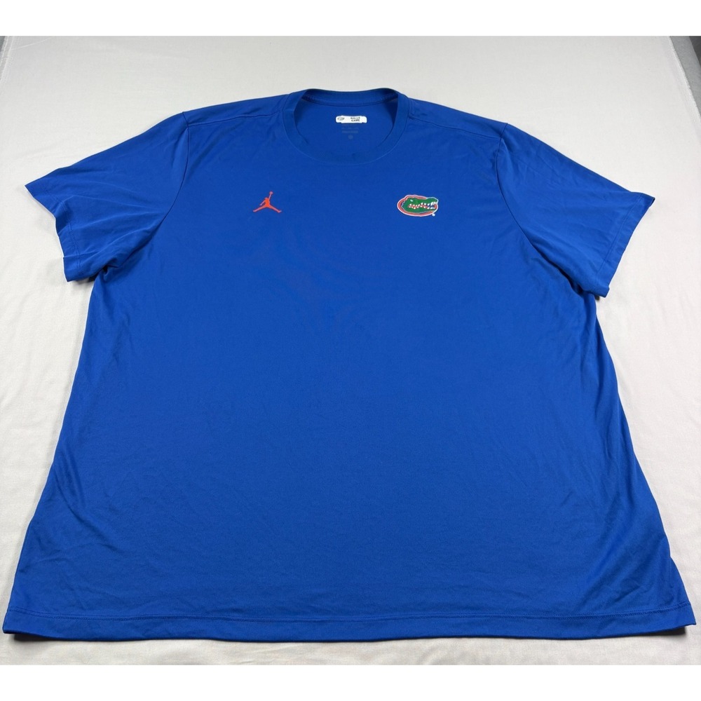 Florida Gators Shirt Mens 3XL Blue Air Jordan Player Issued Dri Fit Short Sleeve